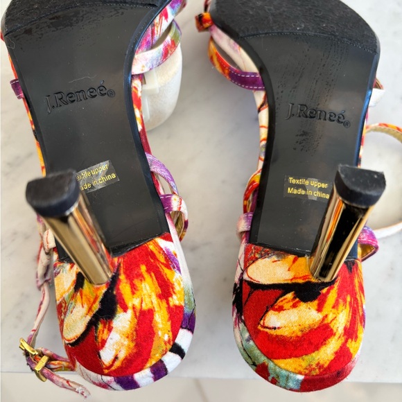J.Renee Multicolor Floral Sandals with Embellishments - Picture 8 of 9